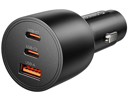 Orico PowerLink Auto-Ladegerät, 165W, 5A, 1 x USB-A - 2 x USB-C, Schwarz