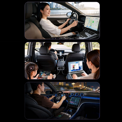 Orico PowerLink Auto-Ladegerät, 165W, 5A, 1 x USB-A - 2 x USB-C, Schwarz