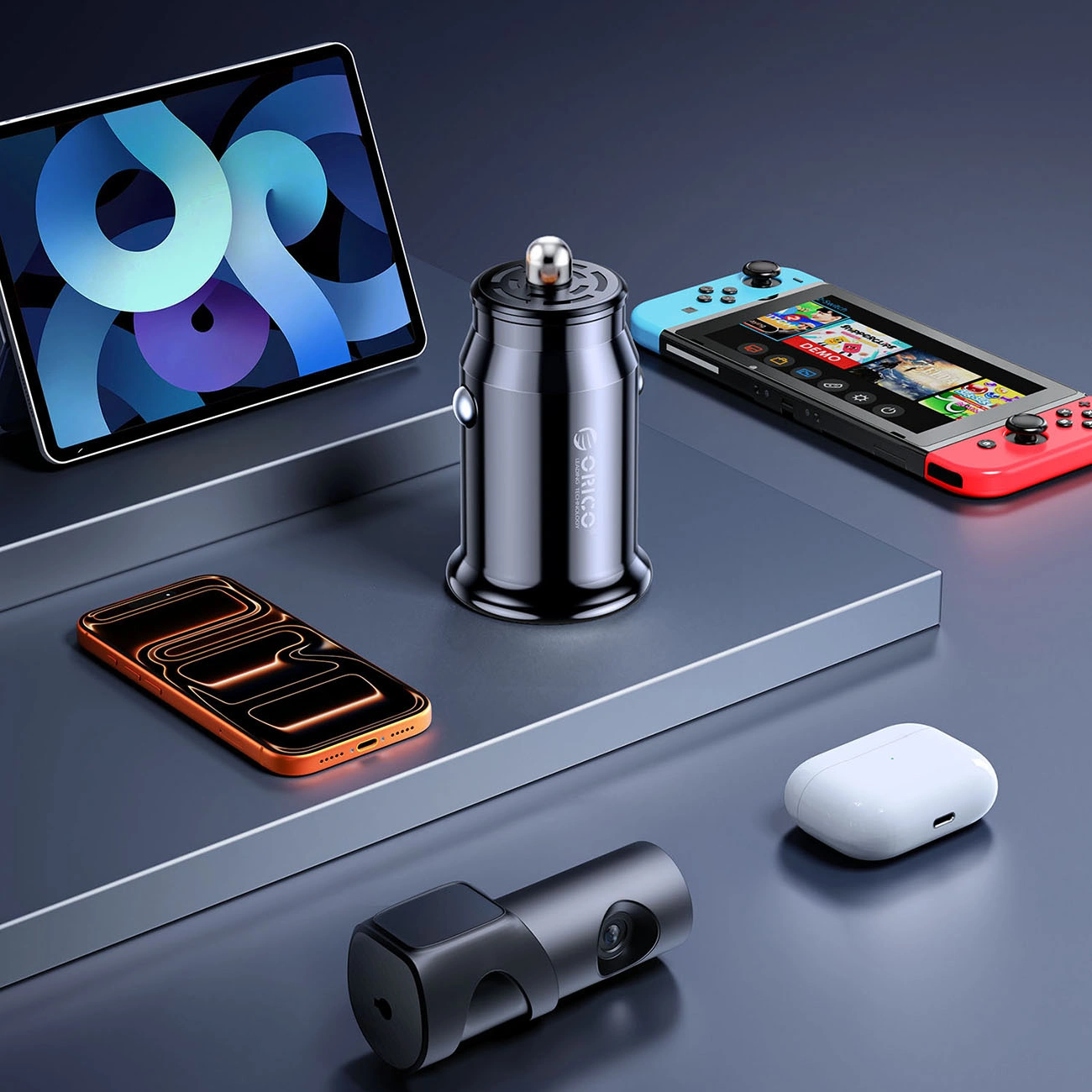 Orico PowerMini Auto-Ladegerät, 30W, 3A, 1 x USB-A - 1 x USB-C, Schwarz