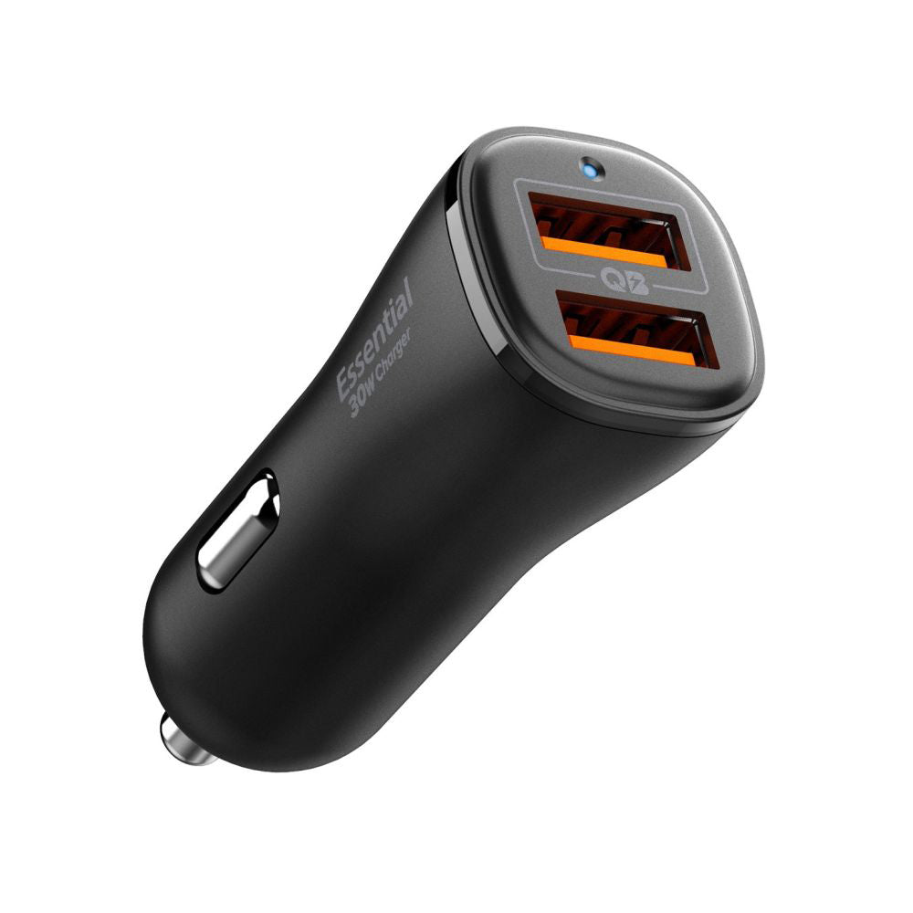 Auto-Ladegerät Spigen EV302 Essential, 30W, 3A, 2 x USB-A, Schwarz ACP08700