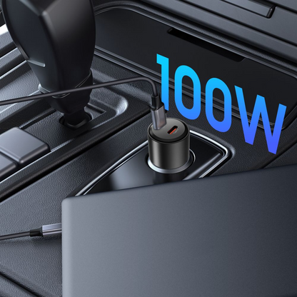 Auto-Ladegerät Tech-Protect CC03, 100W, 3,25A, 2 x USB-C, Schwarz