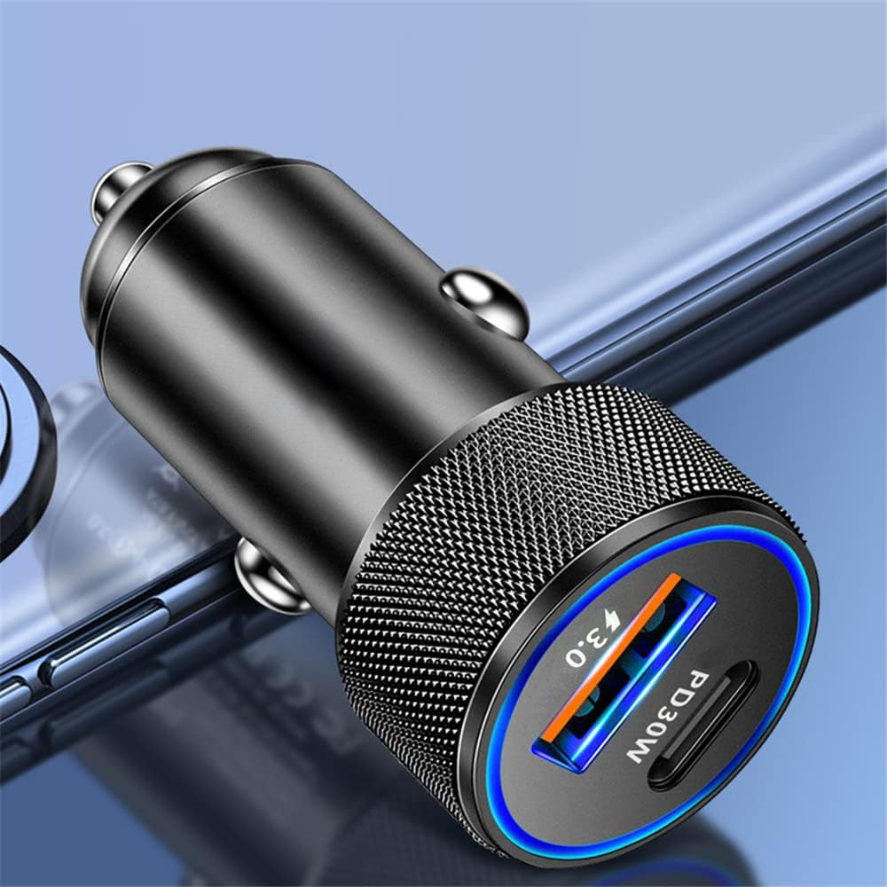 Auto-Ladegerät Techsuit C2 VoltDuo, 30W, 3A, 1 x USB-A - 1 x USB-C, Schwarz