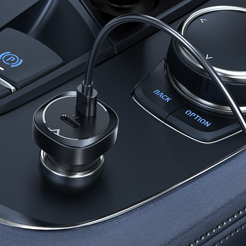 Auto-Ladegerät Acefast B2, 72W, 3A, 2 x USB-C, Schwarz