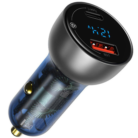 Car Charger Baseus, 63W, 5A, 1 x USB-A - 1 x USB-C, Silver CCKX-C0A CCKX-C0A