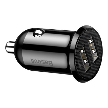 Baseus Grain Pro Autoladegerät, 24 W, 2,4 A, 2 x USB-A, Schwarz CCALLP-01