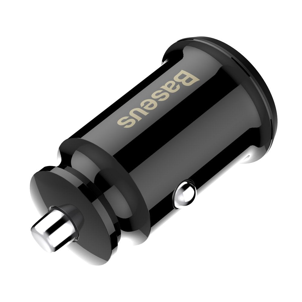 Baseus Grain Autoladegerät, 10 W, 2,4 A, 2 x USB-A, Schwarz CCALL-ML01