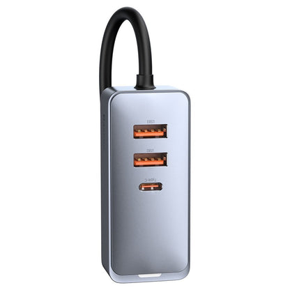 Baseus Share Together Autoladegerät, 120 W, 3 A, 3 x USB-A – 1 x USB-C, Grau CCBT-B0G