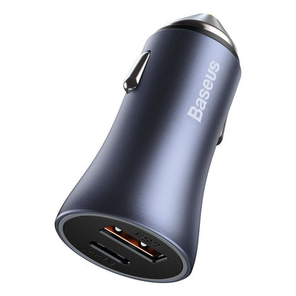 Baseus Golden Contactor Pro Car Charger, 40W, 3A, 1 x USB-A - 1 x USB-C, Gray CCJD-0G