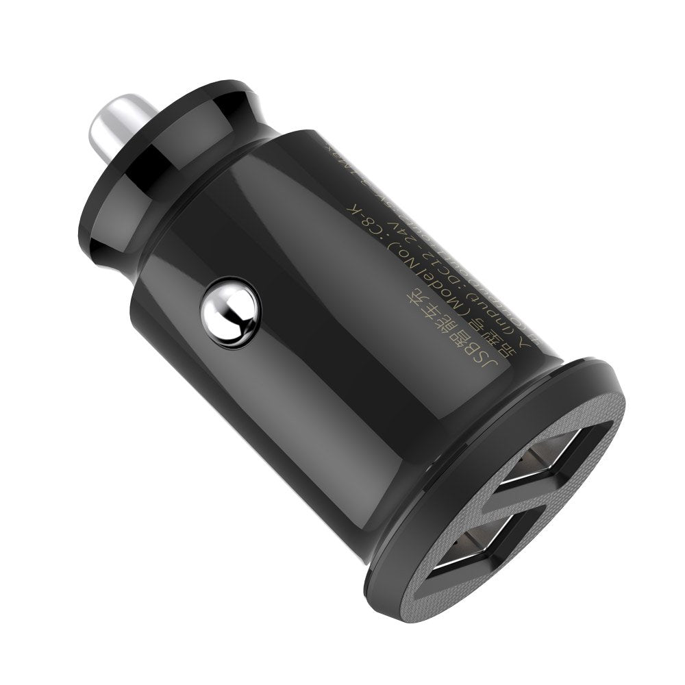 Baseus Grain Autoladegerät, 10 W, 2,4 A, 2 x USB-A, Schwarz CCALL-ML01