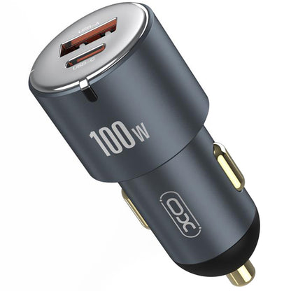 XO Design CC47 Autoladegerät, 100 W, 3,25 A, 1 x USB-A – 1 x USB-C, Grau