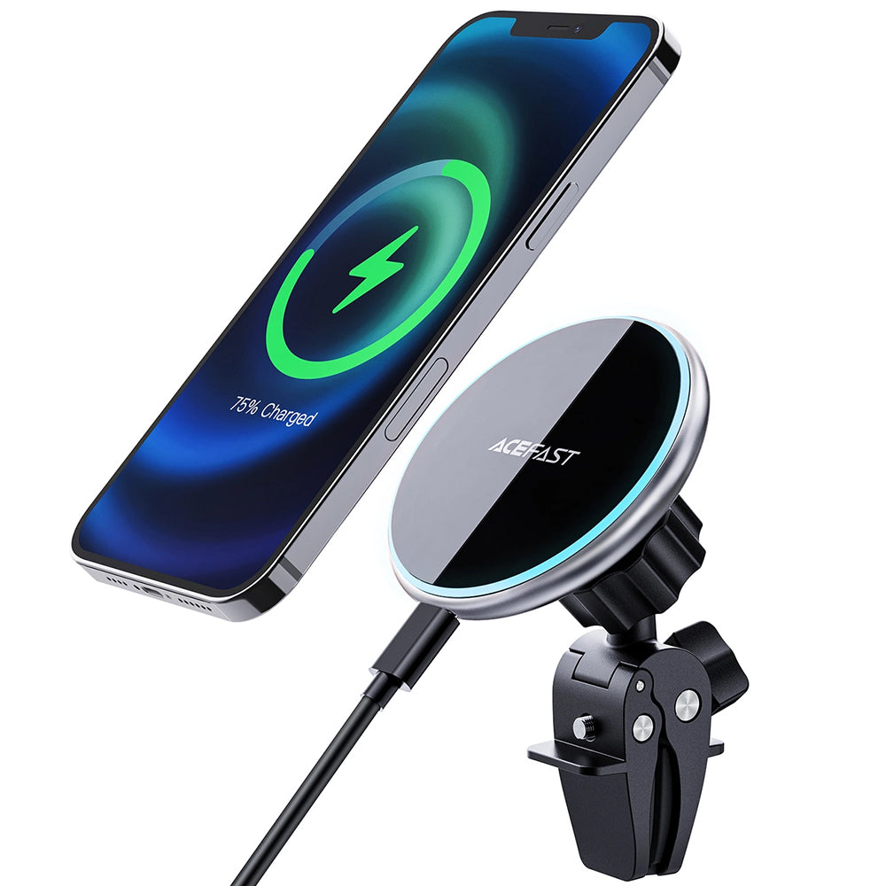 Kfz-Wireless-Ladegerät Acefast D3, 15W, 1.67A, Silber