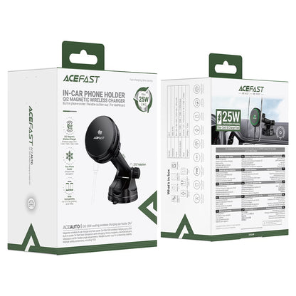 Acefast D67 Wireless Auto-Ladegerät, 25W, Schwarz