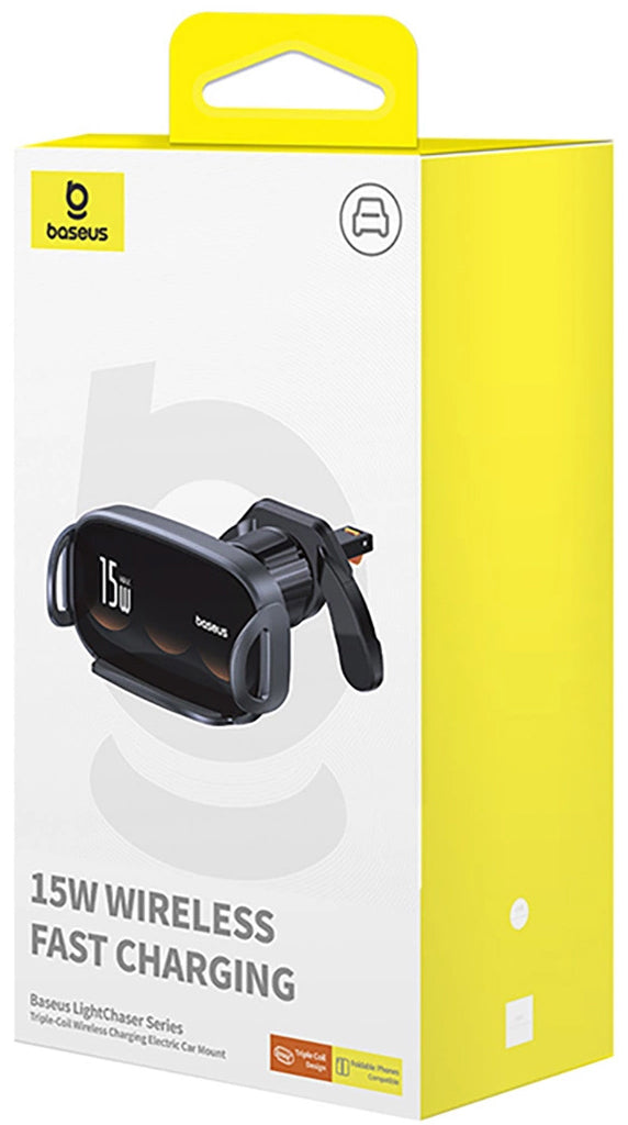 Baseus LightChaser Kfz-Wireless-Ladegerät, 15W, 1.67A, Schwarz C40355901111-00