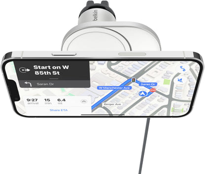 Belkin BoostCharge Pro Wireless Auto-Ladegerät, 15W, 1,67A, Weiß WIC008btGR-V2