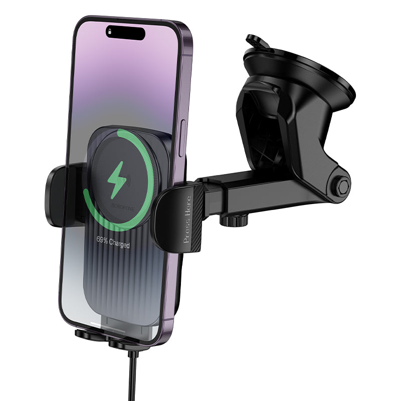 Kfz-Wireless-Ladegerät Borofone BH222 Leading, 15W, 1.67A, Schwarz