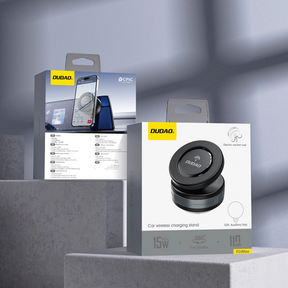 Dudao F24Max Kabelloses Auto-Ladegerät, 15W, 1,67A, Schwarz