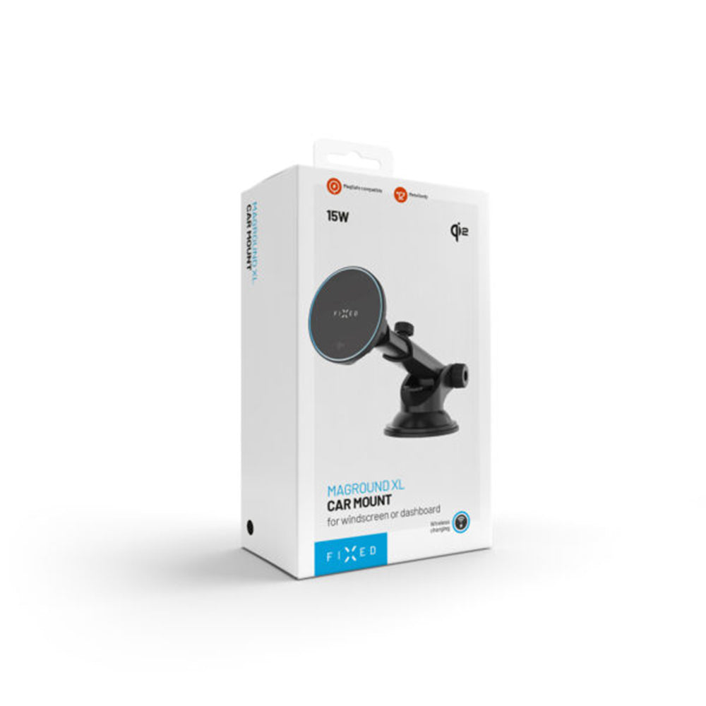 Fixed MagRound 2 XL Wireless Car Charger, 15W, 1.67A, Black