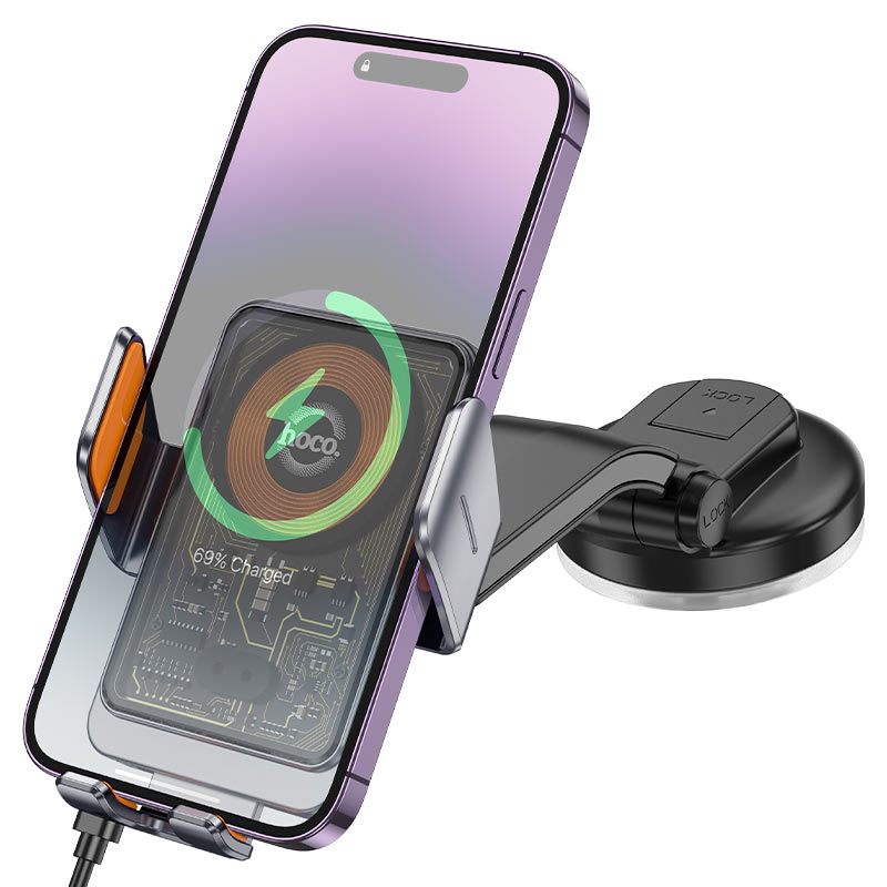 Kfz-Wireless-Ladegerät HOCO HW8, 15W, 1.67A, Schwarz