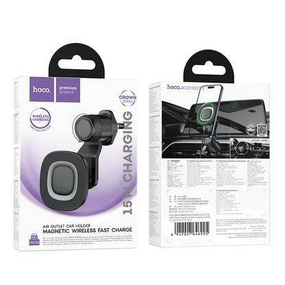 Kfz-Wireless-Ladegerät HOCO HW30, 15W, 1.67A, Schwarz