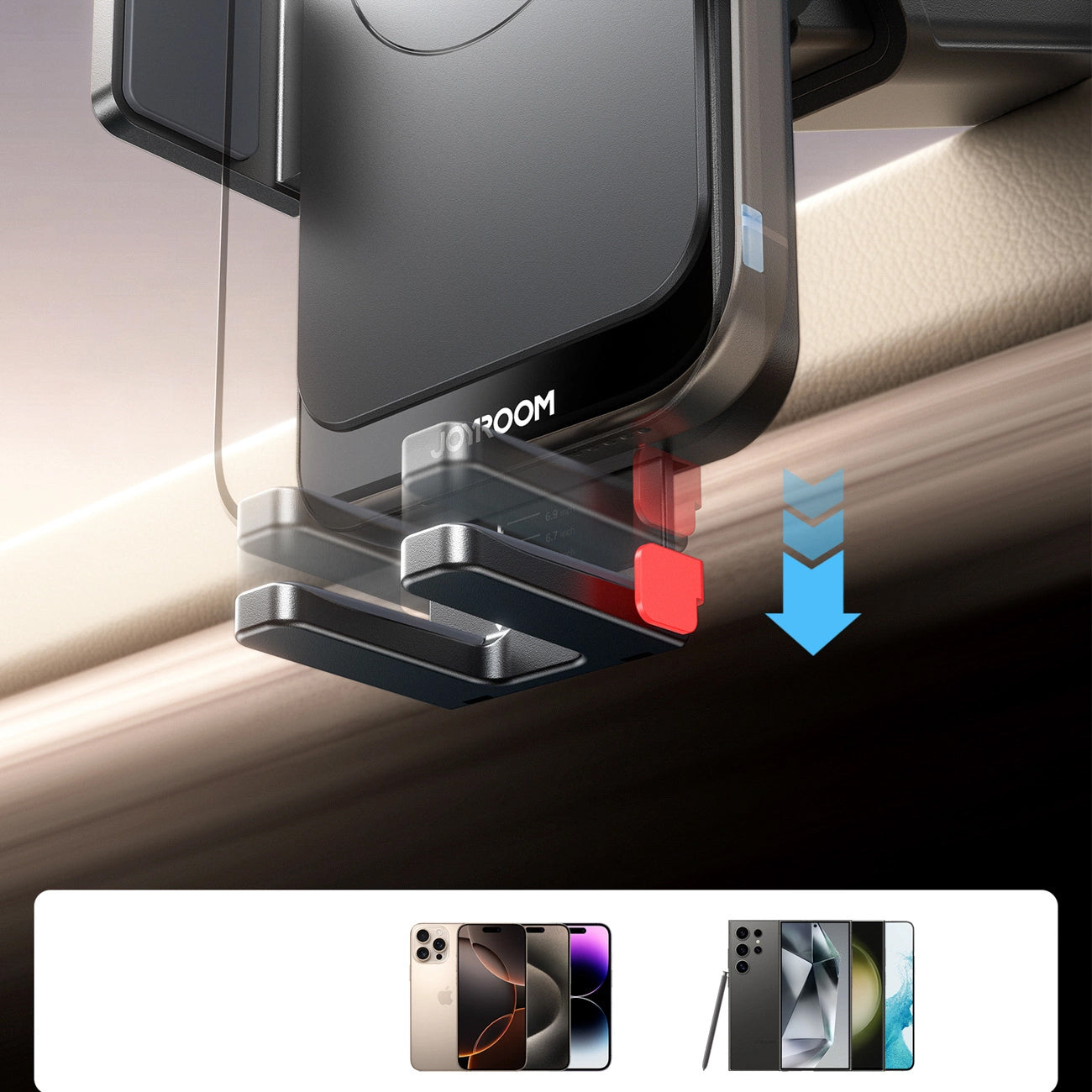 Joyroom JR-ZS241S Wireless Car Charger, 15W, 1.67A, Black
