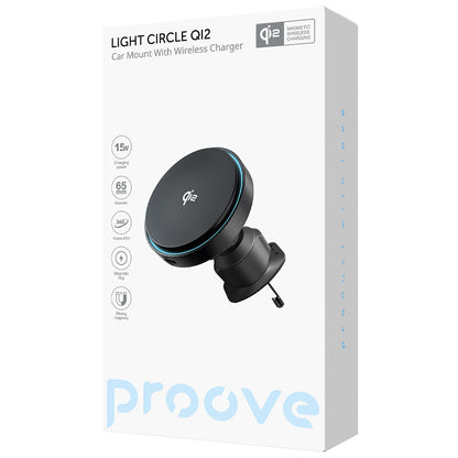Auto Wireless-Ladegerät Proove Light Circle, 15W, 1.67A, Grau WHLC15010002