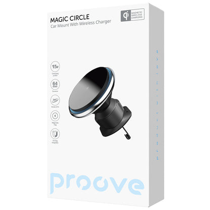 Auto Wireless-Ladegerät Proove Magic Circle, 15W, 1.67A, Silber WHMC15020006