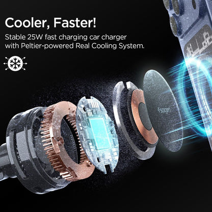 Spigen Essential Wireless Car Charger, 25W, 1.67A, Black