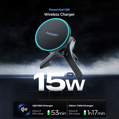 Kfz-Wireless-Ladegerät Spigen EV15MAQ Essential, 15W, 1.67A, Schwarz ACP10513