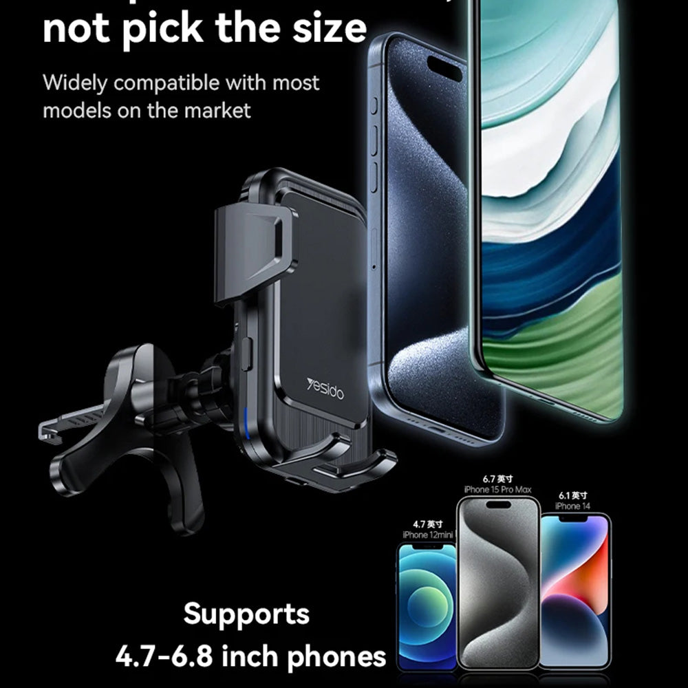 Kfz-Wireless-Ladegerät Yesido C312, 15W, 1.67A, Schwarz