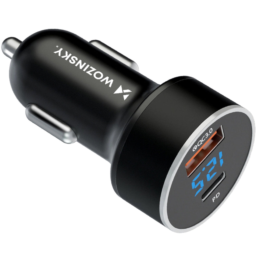 WZK WDCCAC Autoladegerät, 36 W, 3 A, 1 x USB-A – 1 x USB-C, Schwarz