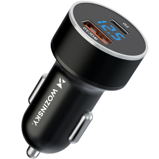 Autoladegerät WZK WDCCAC, 36W, 3A, 1 x USB-A - 1 x USB-C, Schwarz 