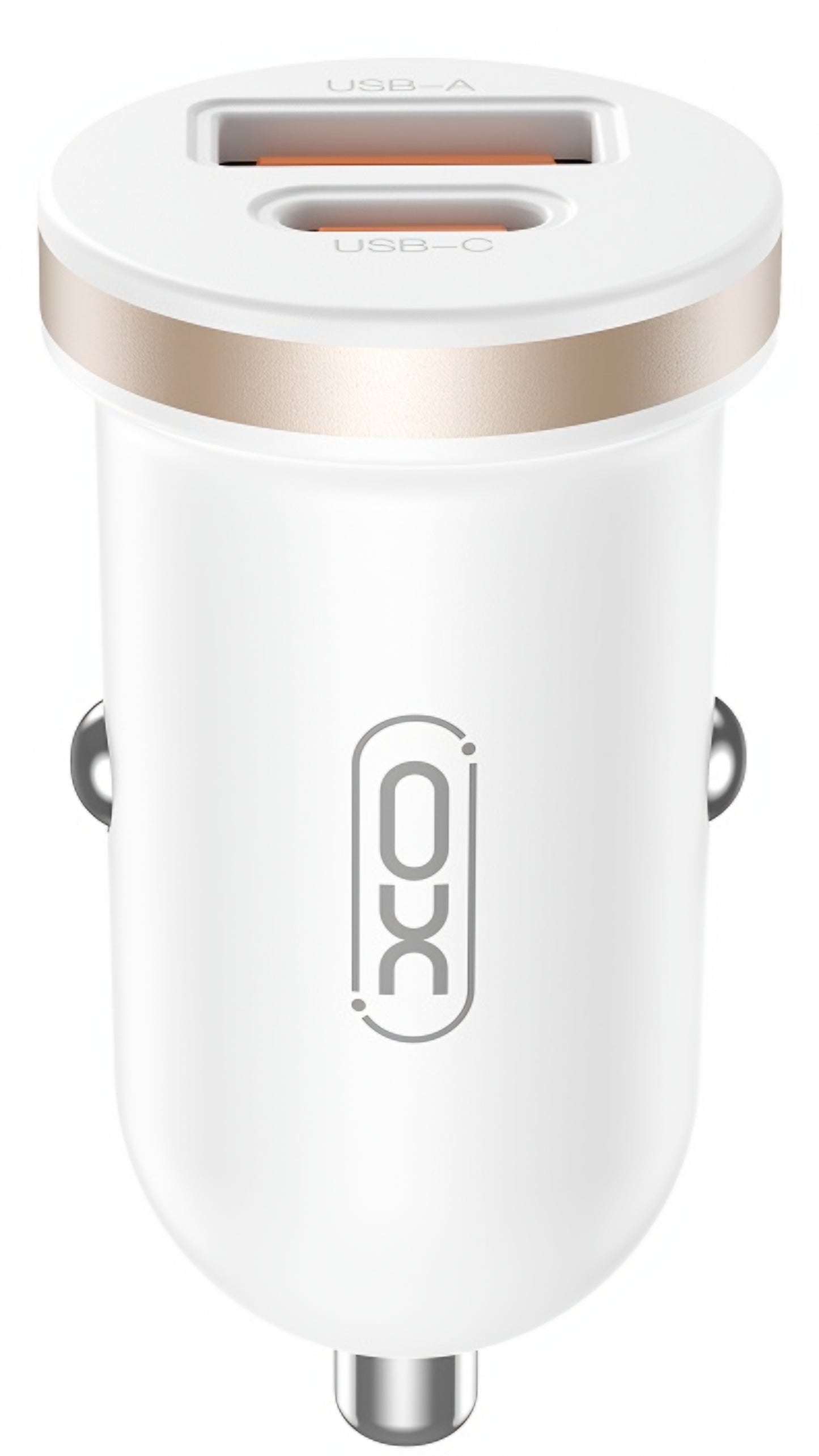 Auto-Ladegerät XO Design CC56, 30W, 3A, 1 x USB-A - 1 x USB-C, Weiß