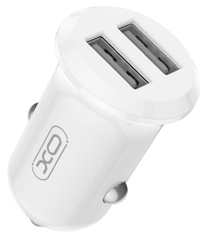 Auto-Ladegerät XO Design CC67, 12W, 2.4A, 2 x USB-A, Weiß