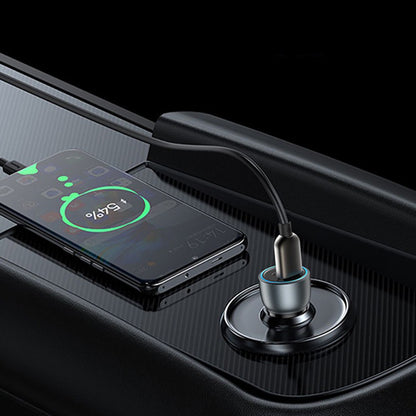 Yesido Y49 Car Charger, 30W, 3A, 1 x USB-A - 1 x USB-C, Grey