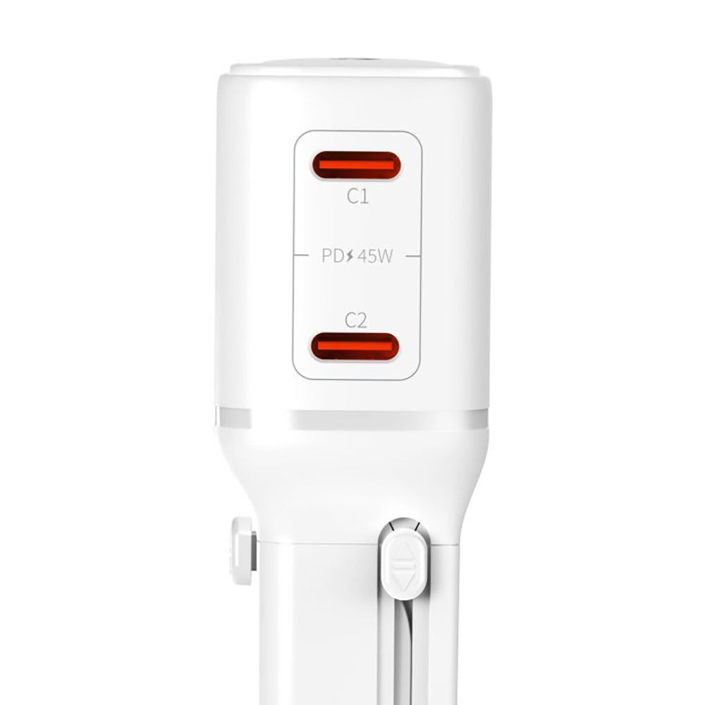 3MK Globe Travel Netzladegerät, 45W, 3A, 2 x USB-C, Weiß