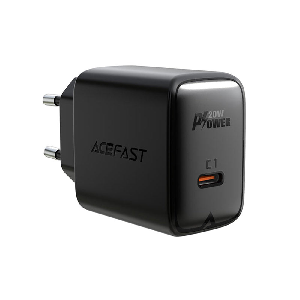 Netzladegerät Acefast A1, 20W, 3A, 1 x USB-C, Schwarz
