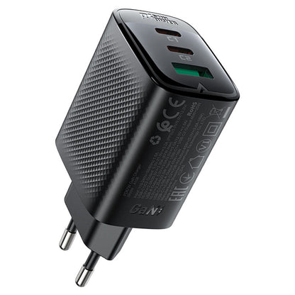 Netzladegerät Acefast A108, 67W, 3A, 1 x USB-A - 2 x USB-C, Schwarz