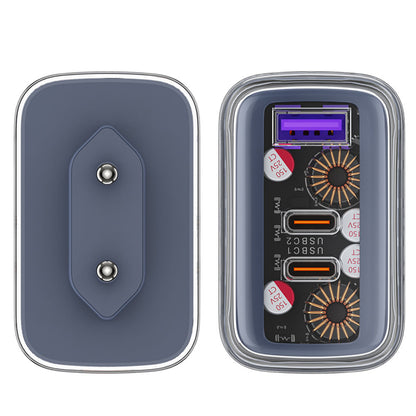 Netzladegerät Acefast A45 Exploration, 65W, 3.25A, 1 x USB-A - 2 x USB-C, Grau