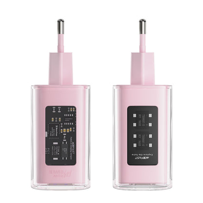 Netzladegerät Acefast A45 Exploration, 65W, 3.25A, 1 x USB-A - 2 x USB-C, Rosa