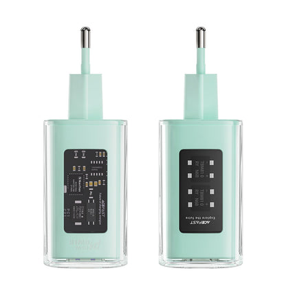 Netzladegerät Acefast A45 Exploration, 65W, 3.25A, 1 x USB-A - 2 x USB-C, Grün