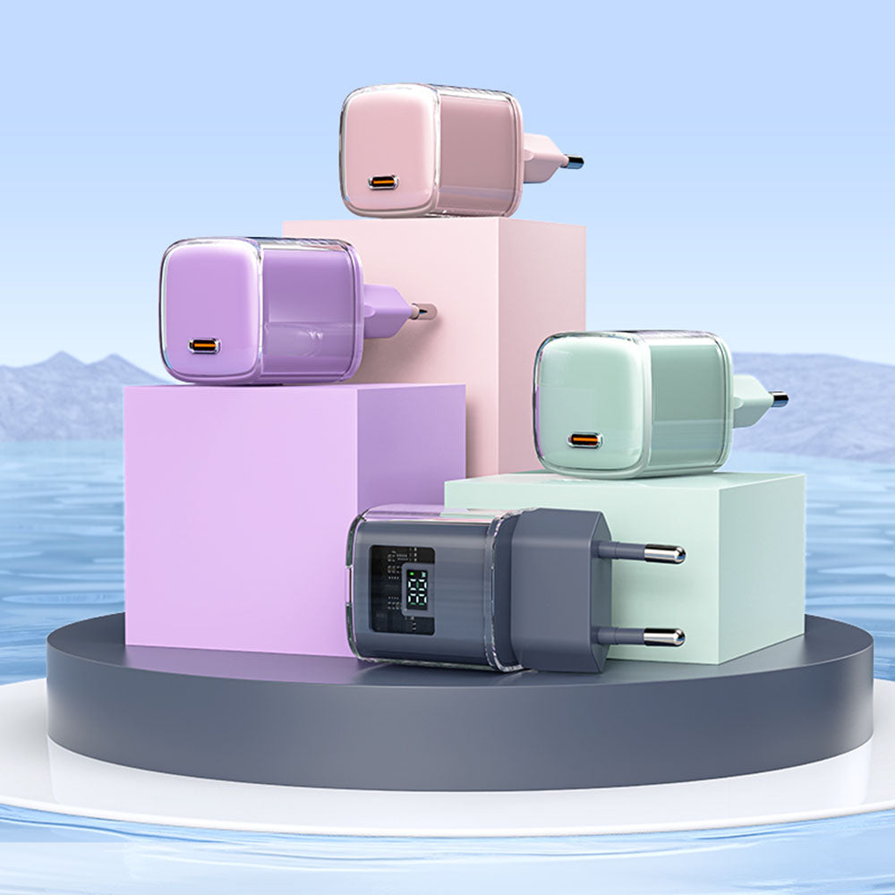 Acefast A53 Sparkling Display Netzladegerät, 30W, 3A, 1 x USB-C, Lila