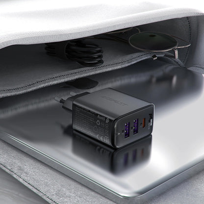Netzladegerät Acefast A57, 35W, 3A, 2 x USB-A - 1 x USB-C, Schwarz