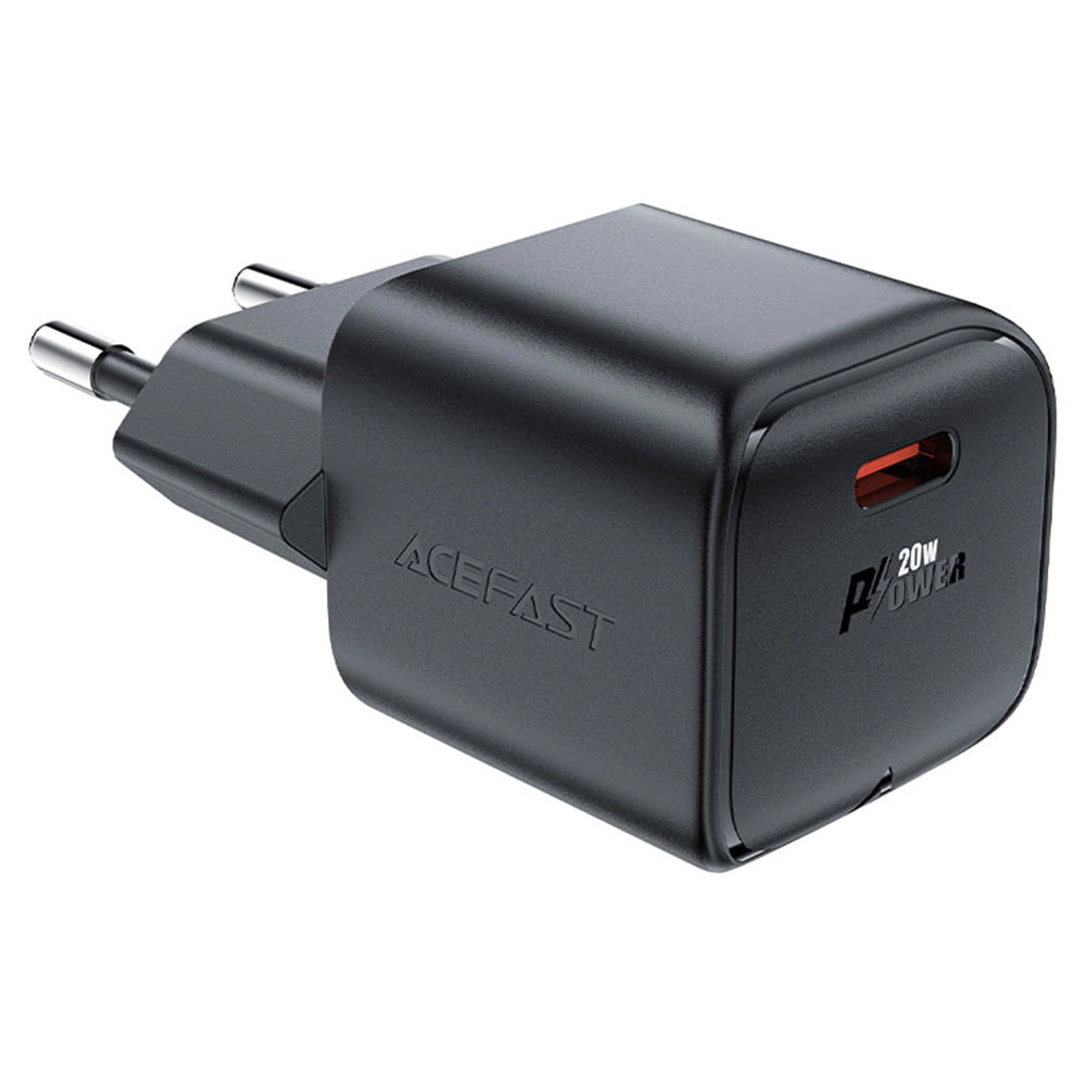 Netzladegerät Acefast A73 Mini, 20W, 3A, 1 x USB-C, Schwarz