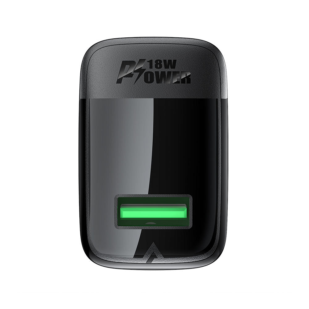 Netzladegerät Acefast A90, 18W, 3A, 1 x USB-A, Schwarz