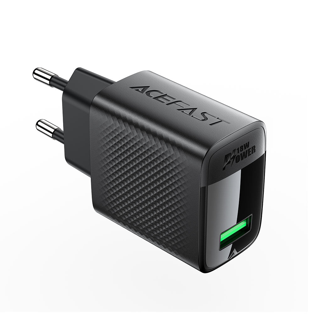 Netzladegerät Acefast A90, 18W, 3A, 1 x USB-A, Schwarz