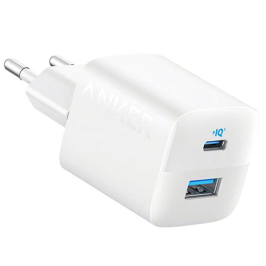 Anker 323 Netzwerkladegerät, 33 W, 3 A, 1 x USB-A – 1 x USB-C, Weiß A2331G21