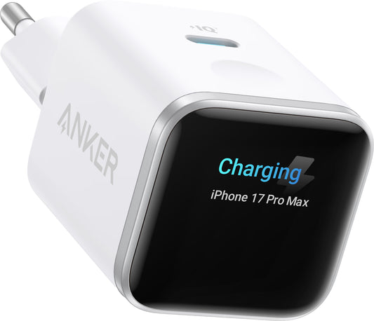 Anker Nano Display Netzladegerät, 45W, 3A, 1 x USB-C, Weiß A121DG21