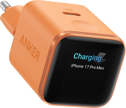 Anker Nano Display Netzladegerät, 45W, 3A, 1 x USB-C, Orange A121DGO1