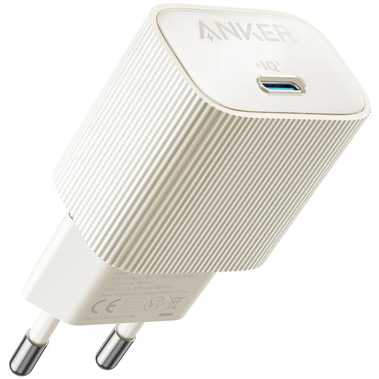 Network Charger Anker 511 Nano 4, 30W, 3A, 1 x USB-C, White A2337G21 