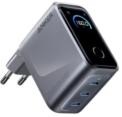 Anker Prime Netzladegerät, 160W, 5.36A, 3 x USB-C, Grau A2687341